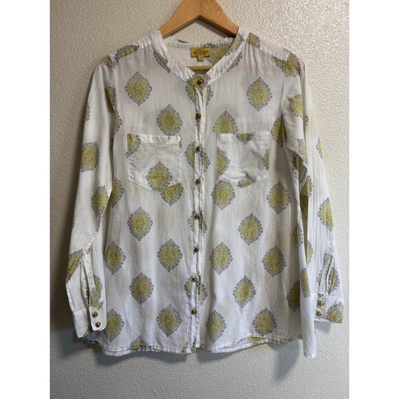 Roberta Roller Rabbit Blouse Top Button Up Boho Artsy Old Money Women’s Size XS - Picture 1 of 9